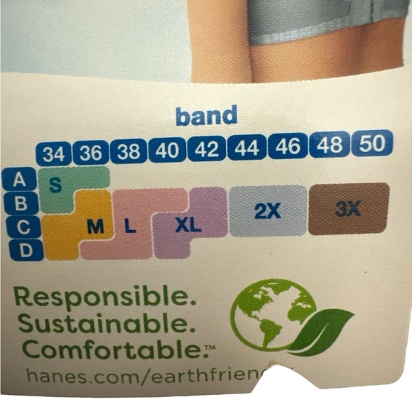 Hanes Women's Gray ComfortFlex Fit Wirefree Bra - Picture 4 of 5